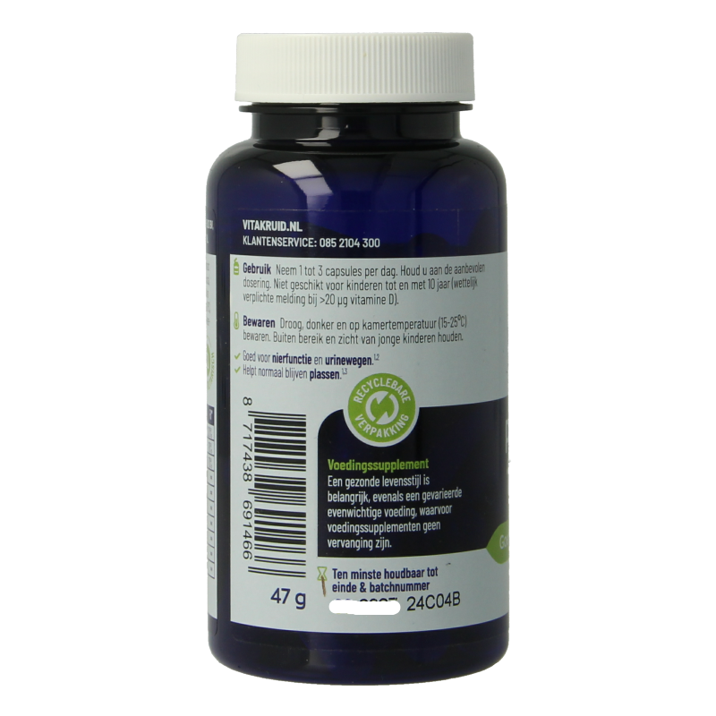 Vitakruid Prostaatformule oa Zaagpalm, Brandnetel & Zink 60 Vegetarische capsules