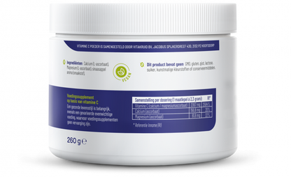 Vitakruid Vitamine C poeder calcium- & magnesiumascorbaat 260.00 Gram