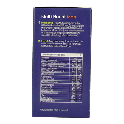 Vitakruid Multi Dag & Nacht Man 100% Vegan 2 x 30 60.00 Tabletten