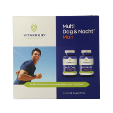 Vitakruid Multi Dag & Nacht Man 100% Vegan 2 x 90 180.00 Tabletten