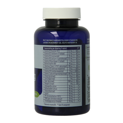 Vitakruid Multi Dag Man 100% Vegan 90.00 Tabletten