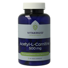 Vitakruid Acetyl-L-Carnitine 500mg 90.00 Vegetarische capsules