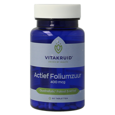 Vitakruid Actief Foliumzuur Quatrefolic 5-MTHF 400 mcg 90.00 Tabletten