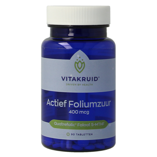 Vitakruid Actief Foliumzuur Quatrefolic 5-MTHF 400 mcg 90.00 Tabletten