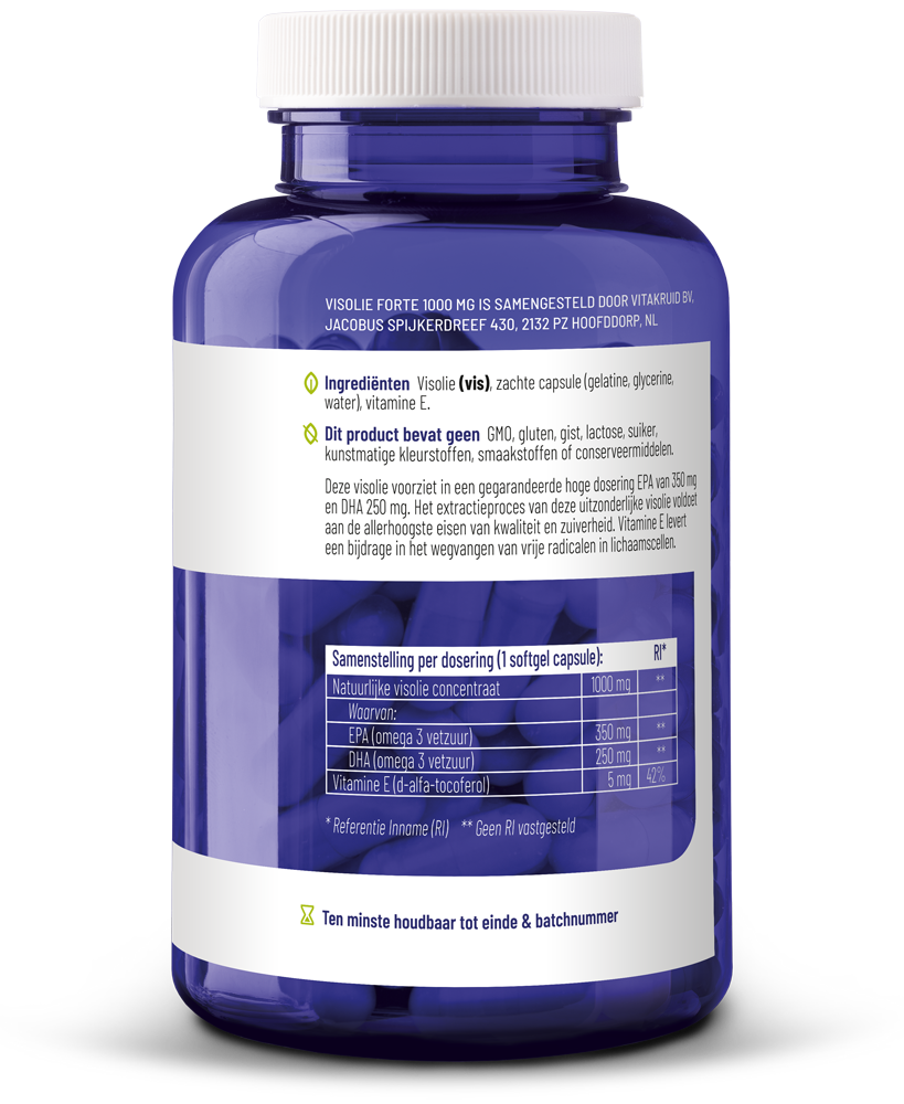 Vitakruid Visolie Forte 1000 TG 180 Softgels