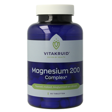 Vitakruid Magnesium 200 Complex Tauraat Malaat Bisglycinaat 90 Tabletten