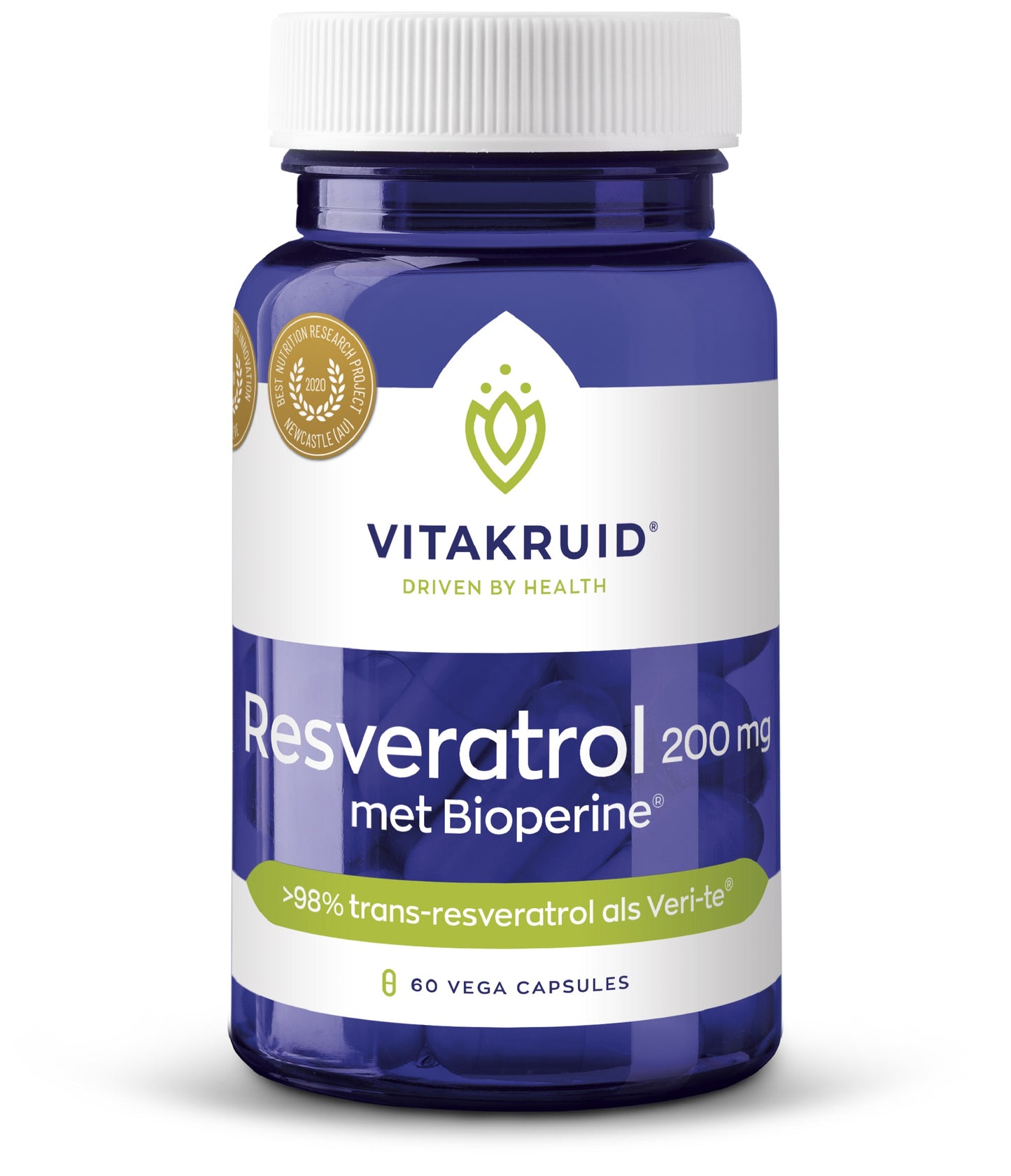 Vitakruid Resveratrol (Veri-te) 200 mg met Bioperine 60 Vegetarische capsules