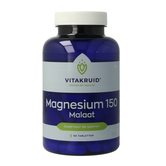 Vitakruid Magnesium 150 Malaat met Vitamine B6 (P-5-P) 90 Tabletten