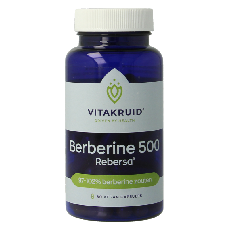 Vitakruid Berberine 500 Rebersa 97-102% berberine zouten 60 Vegetarische capsules