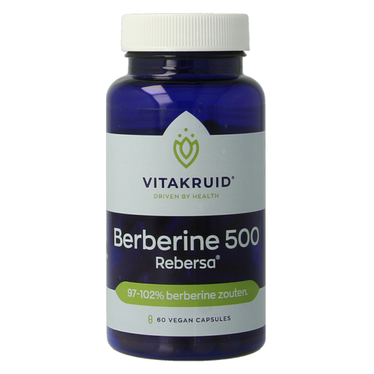 Vitakruid Berberine 500 Rebersa 97-102% berberine zouten 60.00 Vegetarische capsules