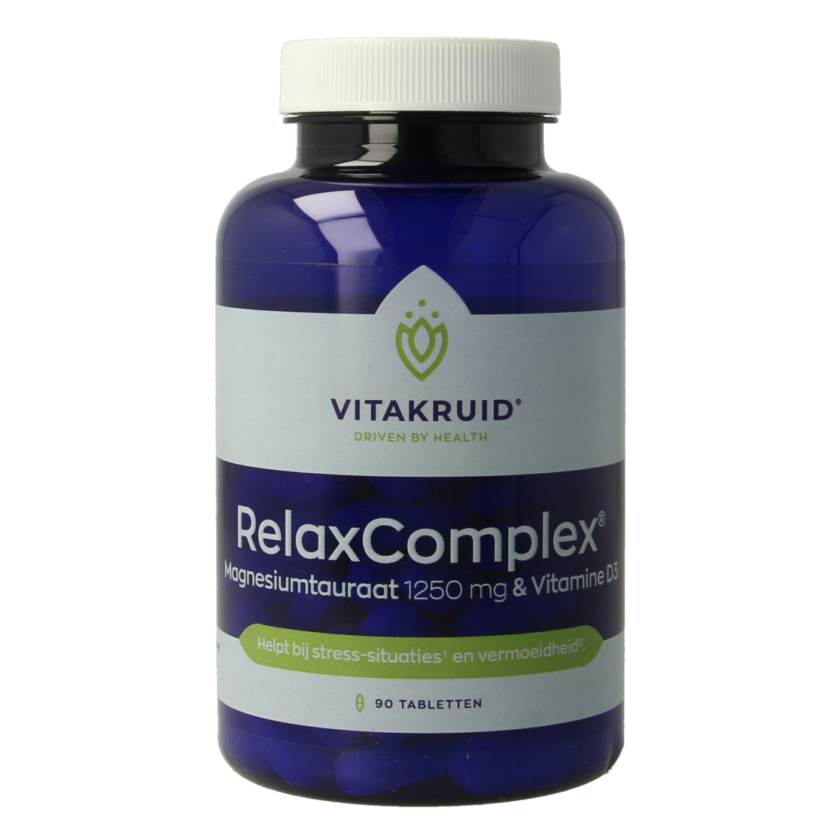 Vitakruid RelaxComplex oa Magnesium Tauraat & Vitamine D3 90.00 Tabletten