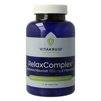 Vitakruid RelaxComplex oa Magnesium Tauraat & Vitamine D3 90.00 Tabletten