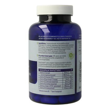 Vitakruid RelaxComplex oa Magnesium Tauraat & Vitamine D3 90.00 Tabletten
