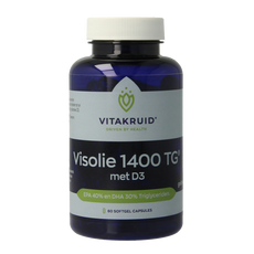 Vitakruid Visolie 1400 TG Triglyceriden met D3 60 Softgels