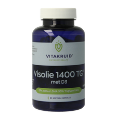 Vitakruid Visolie 1400 TG Triglyceriden met D3 60.00 Softgels
