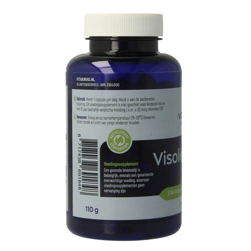 Vitakruid Visolie 1400 TG Triglyceriden met D3 60 Softgels