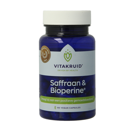 Vitakruid Saffraan 28 mg (Affron) & Bioperine 60 Vegetarische capsules