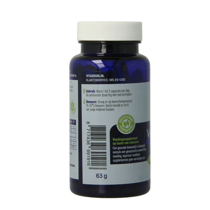 Vitakruid Vegan omega 3 1000 triglyceriden 300 DHA 100 EPA 60 Softgels
