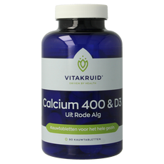 Vitakruid Calcium 400 & D3 uit duurzame Rode Alg Aquamin TG 90 Kauwtabletten