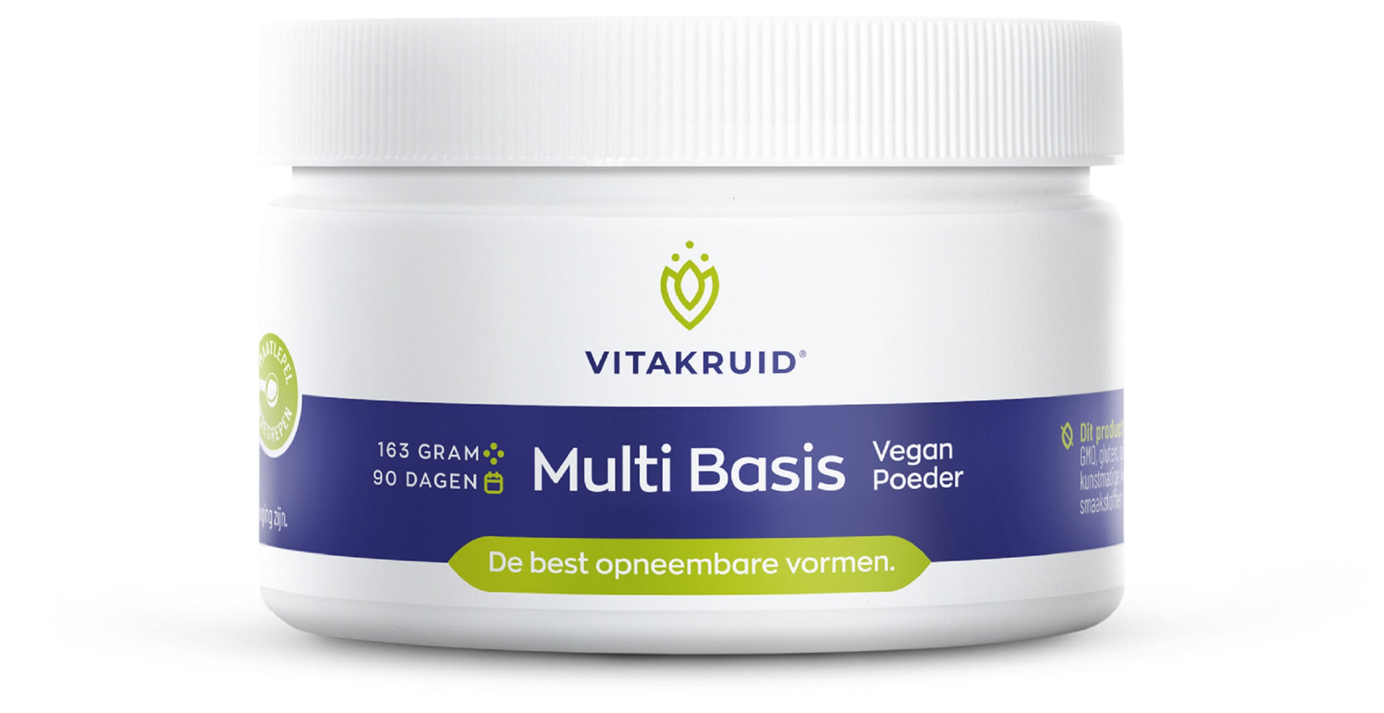 Vitakruid Multi Basis Vegan poeder met natuurlijke vormen 163 Gram