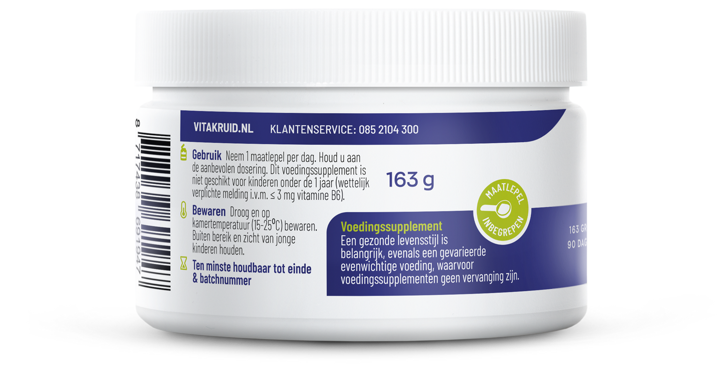 Vitakruid Multi Basis Vegan poeder met natuurlijke vormen 163 Gram
