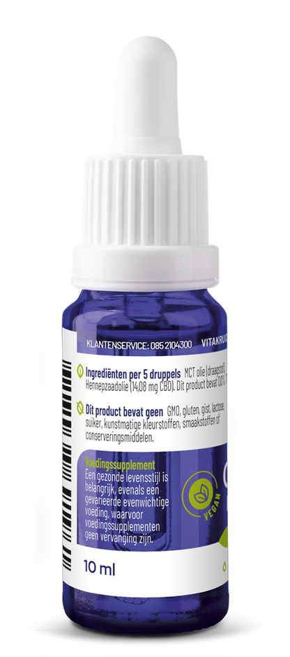 Vitakruid CBD Olie 10% full spectrum met MCT als drager 10.00 Milliliter