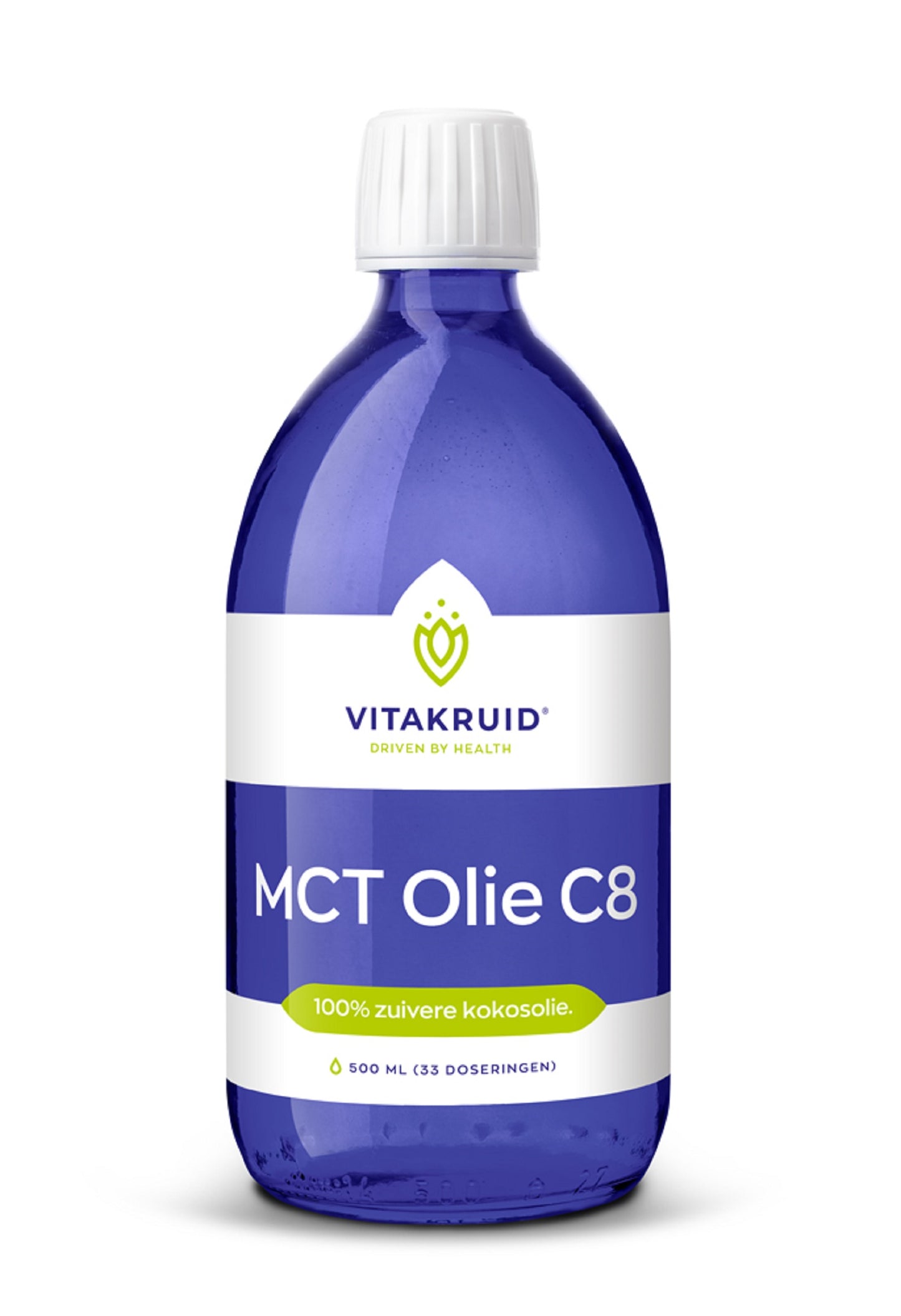 Vitakruid MCT Olie C8 100% zuivere & duurzame kokosolie 500 Milliliter