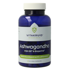 Vitakruid Ashwagandha 5% withanoliden KSM-66 & Bioperine 90.00 Vegetarische capsules