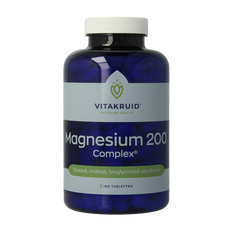 Vitakruid Magnesium 200 Complex Tauraat Malaat Bisglycinaat 180.00 Tabletten