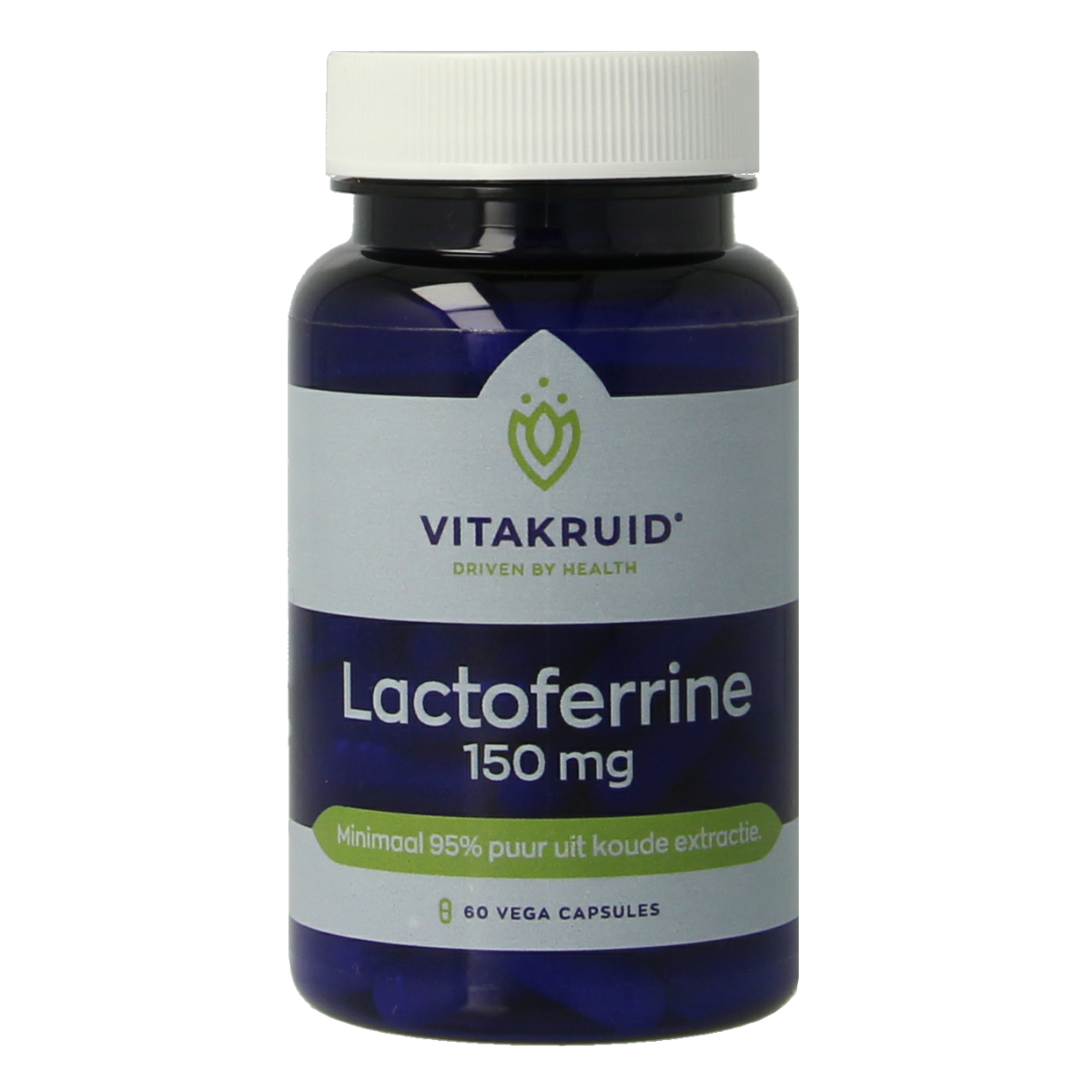 Vitakruid Lactoferrine 150 mg minimaal 95% puur + Vitamine C 60.00 Vegetarische capsules