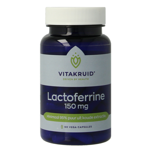 Vitakruid Lactoferrine 150 mg minimaal 95% puur + Vitamine C 60 Vegetarische capsules