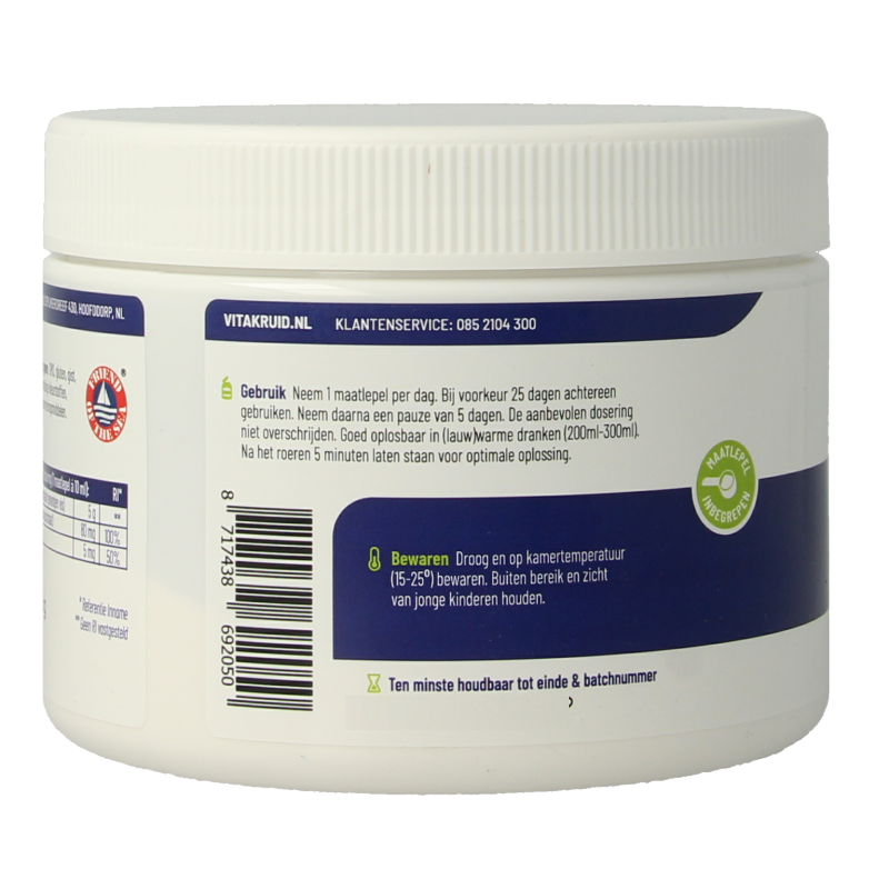 Vitakruid Viscollageen 99% puur collageen vitamine C & zink 130 Gram