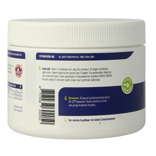 Vitakruid Viscollageen 99% puur collageen vitamine C & zink 130 Gram