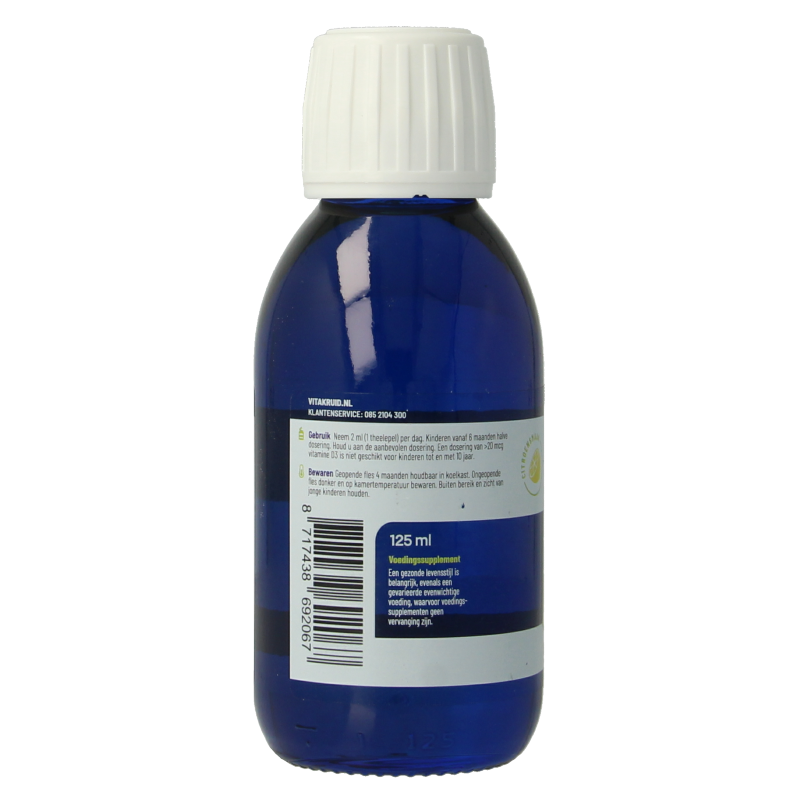 Vitakruid Visolie 1200 Vloeibaar Triglyceriden met A, D & E 125 Milliliter