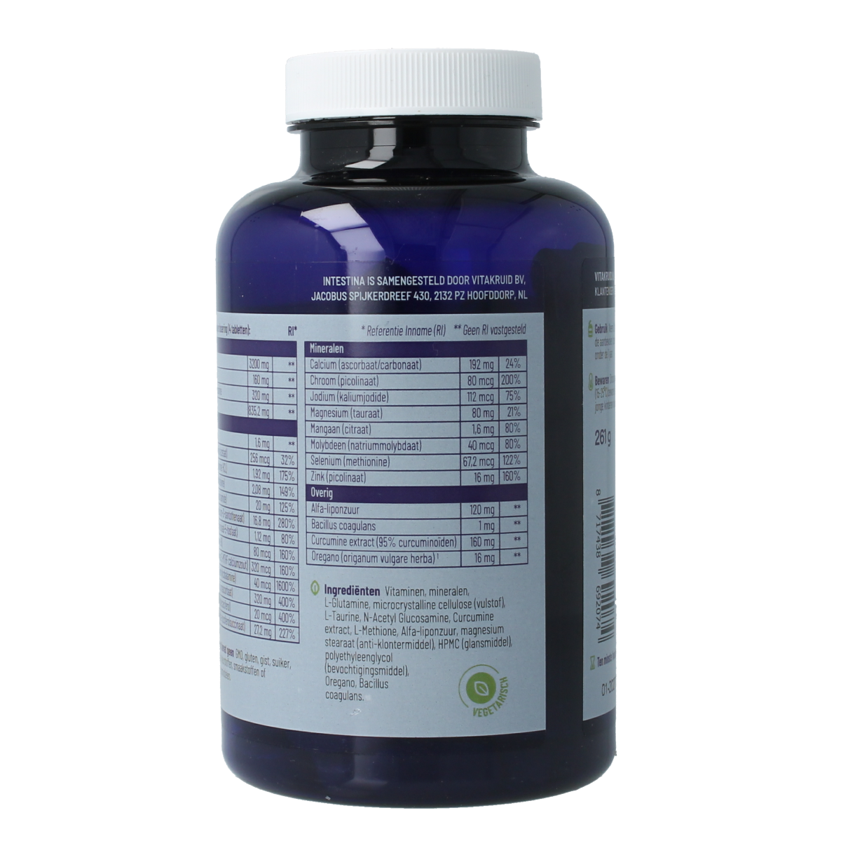 Vitakruid Intestina Darmformule oa L-Glutamine Probiotica 120.00 Tabletten