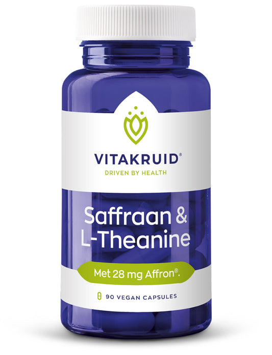 Vitakruid Saffraan 28mg (Affron) & L-Theanine 90 Vegetarische capsules