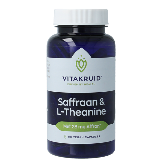 Vitakruid Saffraan 28mg (Affron) & L-Theanine 90 Vegetarische capsules