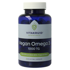 Vitakruid Vegan omega 3 1000 triglyceriden 300 DHA 100 EPA 90.00 Softgels