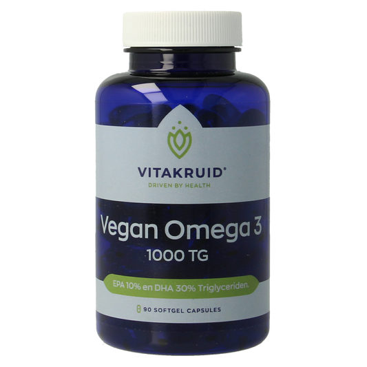 Vitakruid Vegan omega 3 1000 triglyceriden 300 DHA 100 EPA 90.00 Softgels