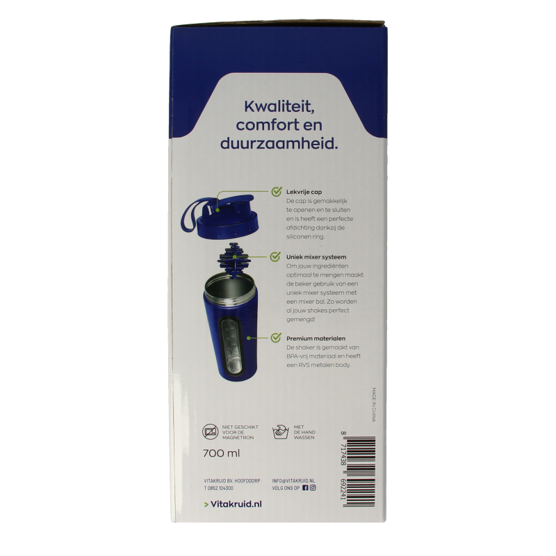 Vitakruid RVS Shakebeker 700ml 1 Stuks
