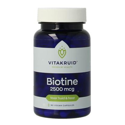 Vitakruid Biotine 2500 mcg voor Huid, Haar & Nagels 90.00 Vegetarische capsules