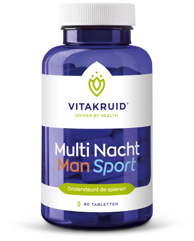 Vitakruid Multi Nacht Man Sport 100% Vegan 90 Tabletten