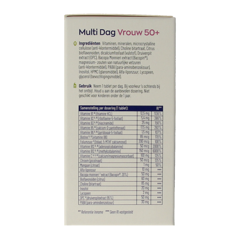 Vitakruid Multi dag & nacht vrouw 50+ 2 x 30 tabletten 60 Tabletten