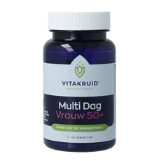 Vitakruid Multi Dag Vrouw 50+ 100% Vegan 30 Tabletten