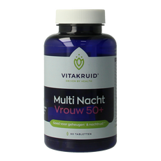 Vitakruid Multi Nacht Vrouw 50+ 100% Vegan 90 Tabletten