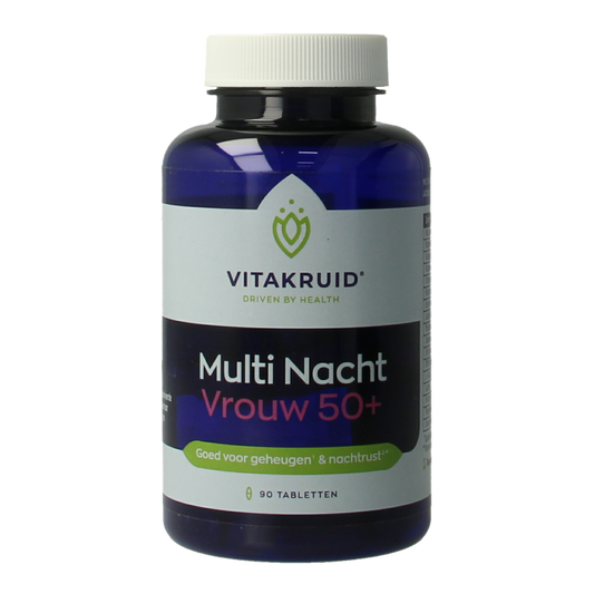 Vitakruid Multi Nacht Vrouw 50+ 100% Vegan 90 Tabletten