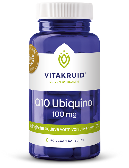 Vitakruid Co-enzym Q10 Ubiquinol actieve vorm Kaneka 100 mg 90.00 Vegetarische capsules