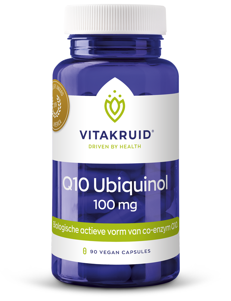 Vitakruid Co-enzym Q10 Ubiquinol actieve vorm Kaneka 100 mg 90 Vegetarische capsules