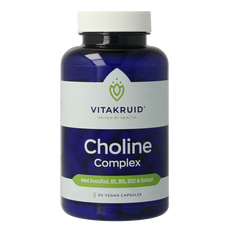 Vitakruid Choline Complex met Inositol, B1, B5, B12 & Folaat 90 Vegetarische capsules