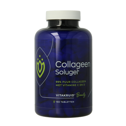Vitakruid Collageen solugel tabletten met vitamine C en D 150.00 Tabletten